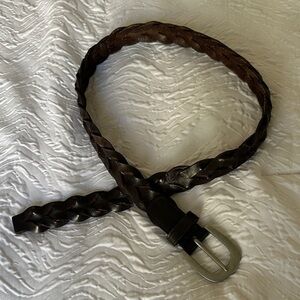 Banana Republic Dark Brown Braided Leather Belt